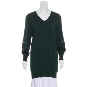 Louis Vuitton V-Neck LS Sweater with gold snap sm